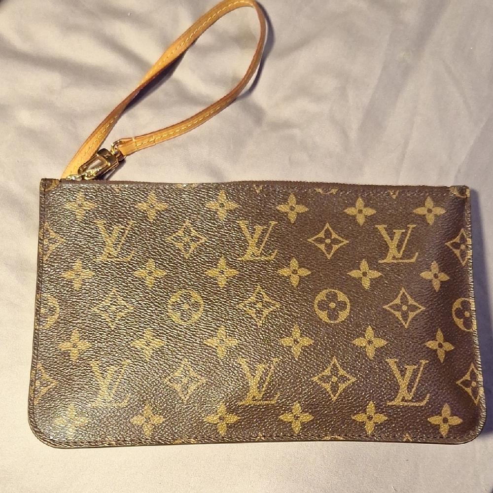 Louis Vuitton Brown and Gold Monogram Clutch
